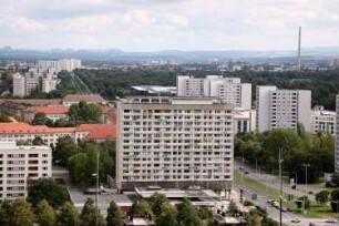 Dresden-Altstadt. Blick von der Kuppel der Frauenkirche nach Südost zur Grunaer Straße