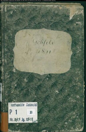 Zivilstandsregister der evangelischen Gemeinde Gohfeld, Kreis Herford (GHT 1811). (Gemeinde: Evangelische Gemeinde Gohfeld)