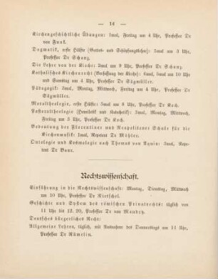14-16, Rechtswissenschaft