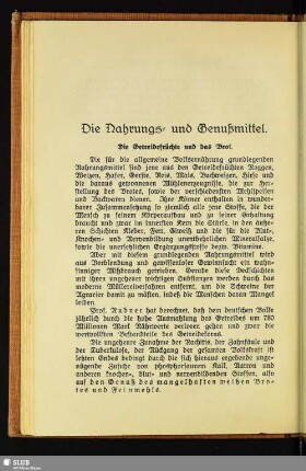 Die Nahrungs- und Genußmittel