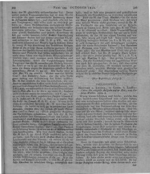 Weiller, K. v.: Über die religiöse Aufgabe unserer Zeit. Leipzig: Lauffer 1819
