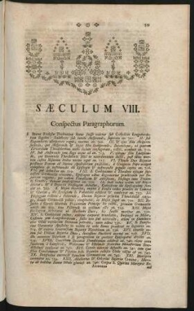 Saeculum VIII.