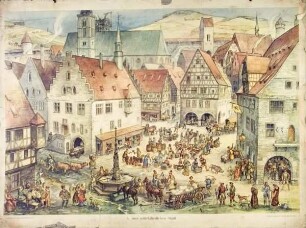In einer mittelalterlichen Stadt