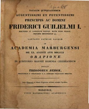 Mimnermi et Solonis Elegiarum editionis secundae Specimen