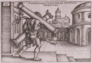 Herakles trägt die Säulen von Gudes