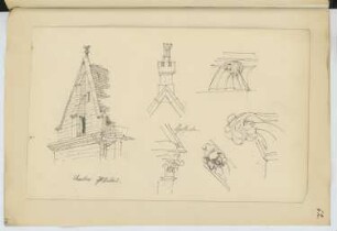 St. André, Chartres: Details (aus: Skizzen- und Fotoalbum 10)