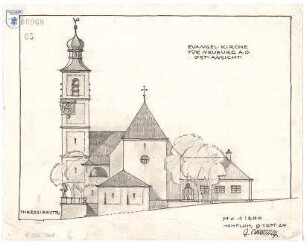Bestelmeyer, German; Neuburg an der Donau (Bayern); Ev. Kirche - Ostansicht