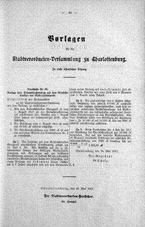 In nichtöffentlicher Sitzung. (66), 23. Mai 1917