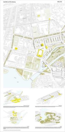 Ideale Realitäten - Potsdam Schinkelwettbewerb 2012: Lageplan 1:2000, isometrische Darstellungen