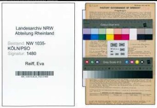 Entnazifizierung Eva Reiff , geb. 12.07.1908 (Dolmetscherin)