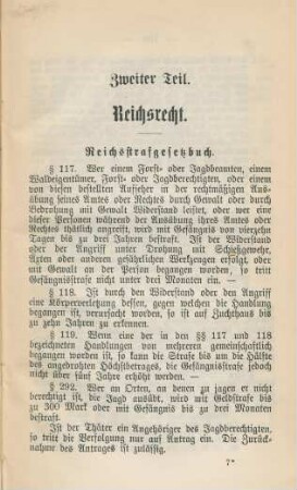 Zweiter Theil. Reichsrecht.