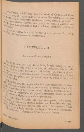 Capítulo LVIII - La clave de un enigma