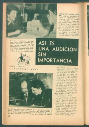 Así es una audición sin importancia