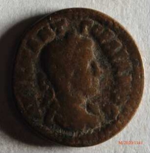 Römische Münze, Nominal Bronzemünze, Prägeherr Gordianus III., Prägeort nicht bestimmbar, Fälschung