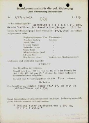 Walchner, Siegfried
