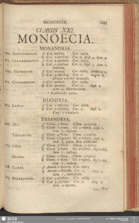 Classis XXI. Monoecia