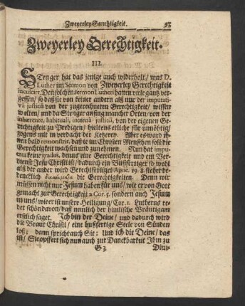 Zweyerley Gerechtigkeit. III