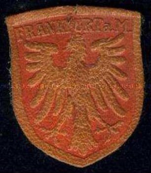 WHW-Abzeichen, Städtewappen: Frankfurt am Main, Straßensammlung im Gau 10 Hessen-Nassau von Januar 1937