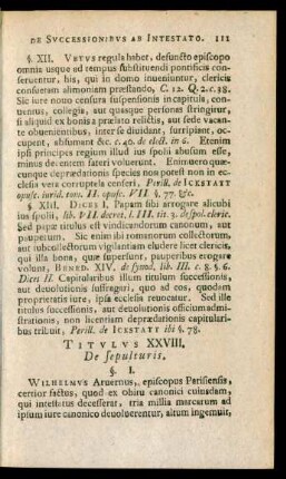 Titulus XXVIII. De sepulturis.