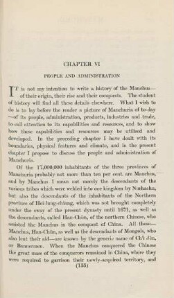 Chapter VI. People and administration