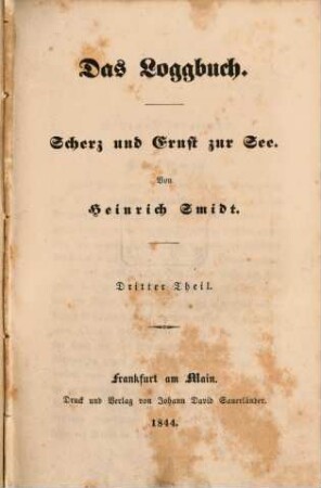 Das Loggbuch : Scherz und Ernst zur See, 3