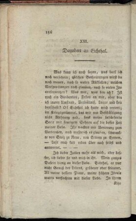 XXI. Dagobert an Eichthal. - XXIV. Dagobert an Werner Eichthal.