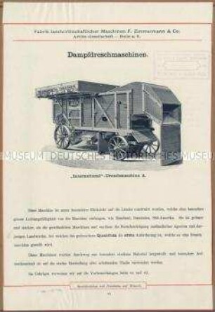 Dampfdreschmaschinen