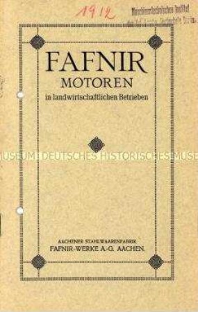 Fafnir Motoren in landwirtschaftlichen Betrieben