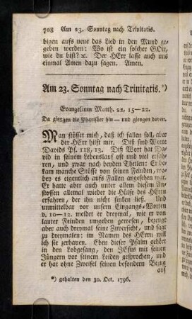 708-723, Am 23. Sonntag nach Trinitatis