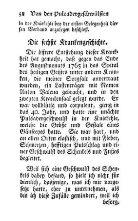 Die sechste Krankengeschichte