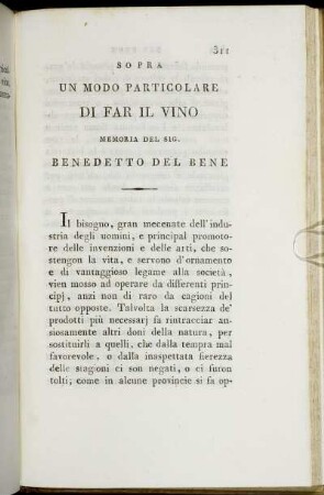 Sopra Un Modo Particolare Di Far Il Vino