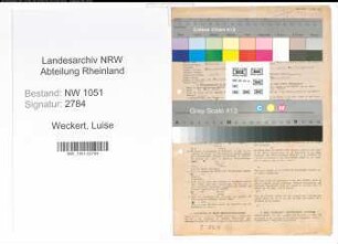 Entnazifizierung Luise Weckert , geb. 14.12.1905 (Musiklehrerin)