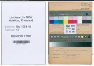 Entnazifizierung Franz Spikowski , geb. 21.01.1905 (Stadtinspektor)
