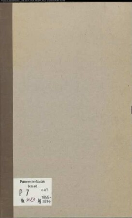 Kirchenbuchduplikate der evangelischen Gemeinde (GHT 1865-1874). (Gemeinde: Wersen, evangelische Gemeinde)