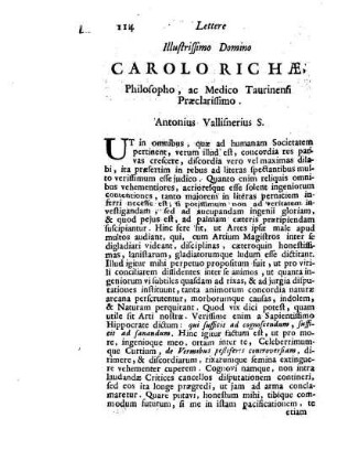 XVII. Risposta del Sig. Vallisnieri al Sig. Richa