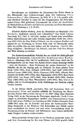 Journalist, Poet und Staatsmann, Rede auf Alexander Zinn und Laudatio anläßlich der Verleihung des Alexander-Zinn-Preises 1969 an Erich Lüth am 17. 12. 1969 : Hamburg, 1969