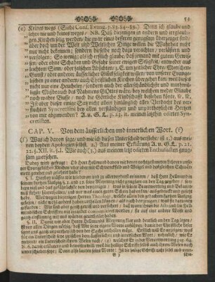 Cap. V. Von dem äusserlichen und innerlichen Wort