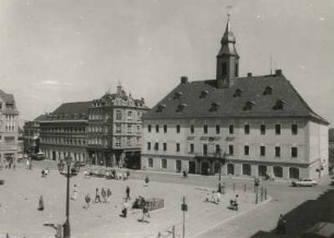 Annaberg-Buchholz. Markt mit Rathaus (Nr. 1). Blick nach Nordwest