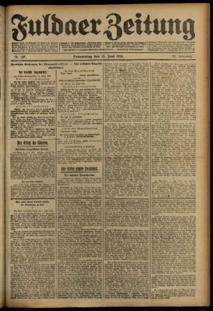 Ausgabe vom Donnerstag, den 15. Juni 1916.