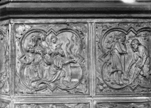 Sockelrelief: Szenen aus der Genesis — Noahs Opfer