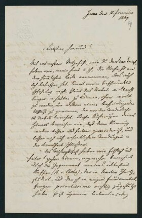 89r-90v, Brief: Jena den 15. Januar 1869