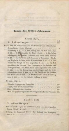 III-V Inhaltsverzeichnis