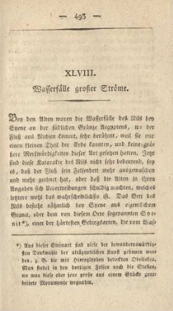 XLVIII. Wasserfälle großer Ströme
