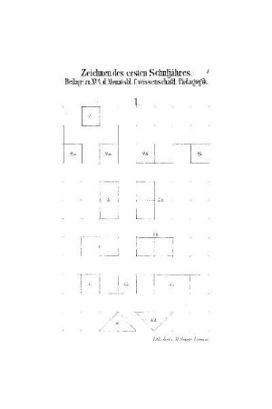 Zeichnen des ersten Schuljahres : (Beilage zu Nr. 4, der Monatsbl. f. wissenschaftl. Pädagogik)