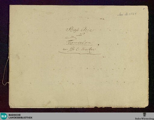 ?Tamerlan?. Excerpts - Don Mus.Ms. 1144 : B, Coro, orch