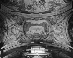 Fresko — Scheinarchitektur mit Engeln