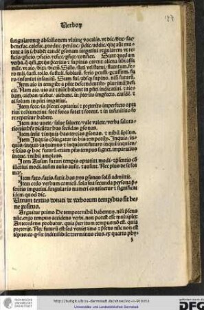 Utrum textus Donati de verborum temporibus sit bene positus.
