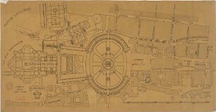 ohne Verfasserangabe; Rom (Italien); Piazza di San Petro - Lageplan m. Grundrisse