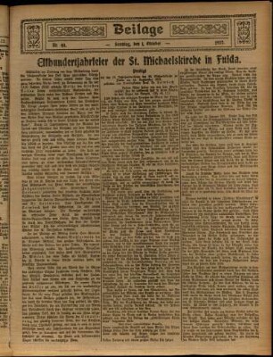Zweite Ausgabe vom Sonntag, den 01. Oktober 1922.