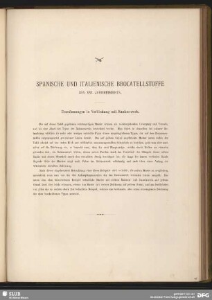 Spanische und italienische Brocatellstoffe des XVI. Jahrhunderts